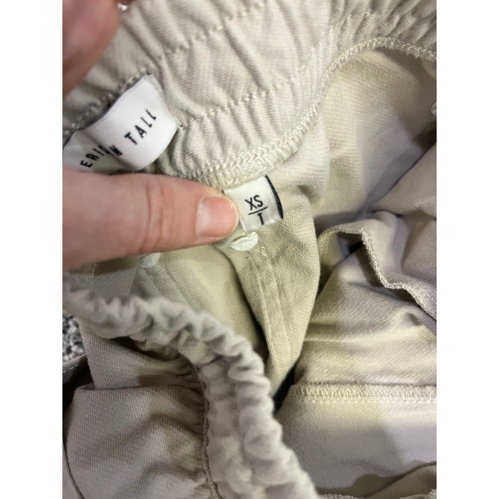 American Tall‎ Womens XS Tall Beige Straight Leg Drawstring Pants NEW - Picture 7 of 12
